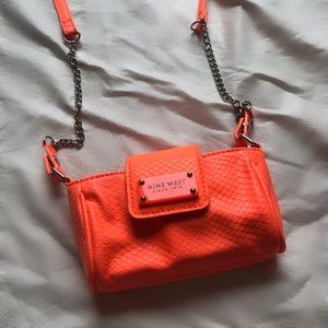 Vibrant Coral Nine West Crossbody Mini